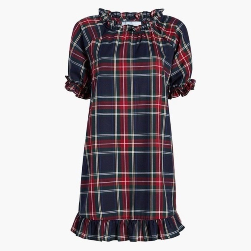 Hill House Katherine Nap Dress Iris Tartan Plaid Pattern M